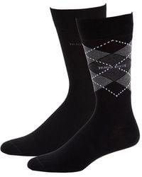 BOSS by HUGO BOSS 2-pack Argyle Dress Socks - Black