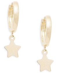 Sterling Silver Dangle STAR Earrings 20mm 1.5" long D30 #11