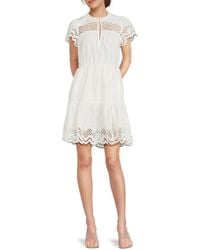 Rails - Eyelet Lettie Cotton Minidress - Lyst