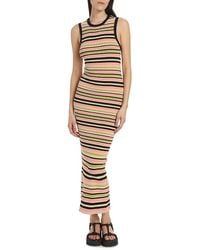 ATM - Striped Knit Maxi Dress - Lyst
