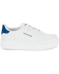 Tommy Hilfiger - Faux Leather Low Top Sneakers - Lyst
