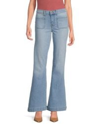 7 For All Mankind - Dojo Faded Wide-Leg Jeans - Lyst