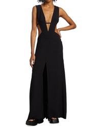 Cult Gaia - Alondra Plunging V Neck Slit Gown - Lyst