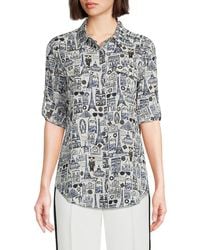 Karl Lagerfeld - Whimsical Print Button-Front Shirt - Lyst
