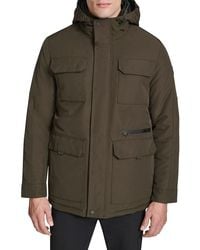 Kenneth Cole - Oxford Weave Regular Fit Parka - Lyst