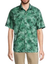 Tommy Bahama Tropical-print Pima Cotton Shirt - Green