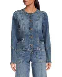 Karl Lagerfeld - Denim Button-Front Jacket - Lyst