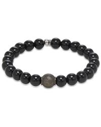 Tateossian - Sterling & Agate Beaded Bracelet - Lyst