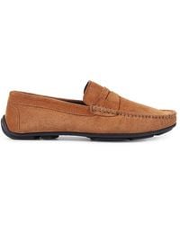 VELLAPAIS - Begonia Suede Penny Driving Shoes - Lyst