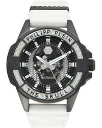 Philipp Plein - The $kull Carbon Fiber 44mm Ip Black Stainless Steel & Silicone Watch - Lyst