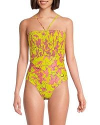 Tanya Taylor - Kendra Smocked One Piece Swimsuit - Lyst