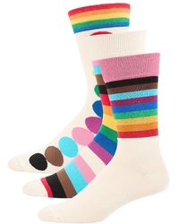 Happy Socks - 3-Pack Pride Assorted Crew Socks Gift Set - Lyst