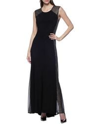 Marina - Sleeveless Metallic Panel Gown - Lyst