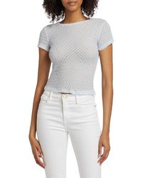 FRAME - Textured Mesh Baby T-Shirt - Lyst