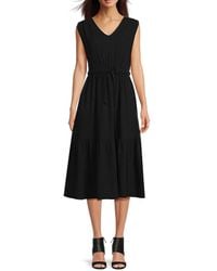 Saks Fifth Avenue - Gauze Midi A Line Dress - Lyst