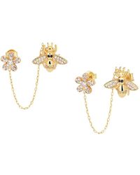 14k Gold Bee Earrings for Women - Up to 