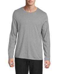 Vince - Long-Sleeve Crewneck Cotton Tee - Lyst