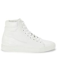 Zadig & Voltaire - Frank High Top Leather Sneakers - Lyst