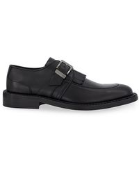 Karl Lagerfeld - Label Kilted Monk Strap Shoes - Lyst