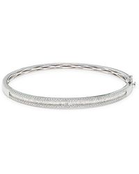 Saks Fifth Avenue - 14k White Gold & 2 Tcw Diamond Bangle Bracelet - Lyst