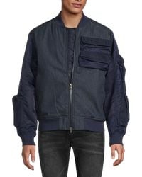 G-Star - Mixed Media Bomber Jacket - Lyst