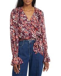 Ramy Brook - Melody Floral Surplice Top - Lyst