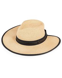 Vince Camuto - Contrast Trim Framer Panama Hat - Lyst
