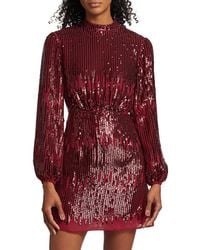 RIXO London - Samantha Sequined Minidress - Lyst