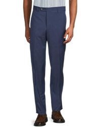 Zanella - Tailored Fit Checked Wool Dress Pants - Lyst