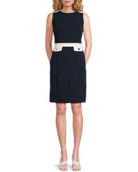 Tommy Hilfiger - Contrast Trim Sleeveless Dress - Lyst