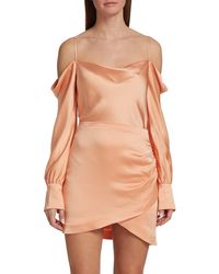 SIMKHAI - Velma Off The Shoulder Mini Dress - Lyst