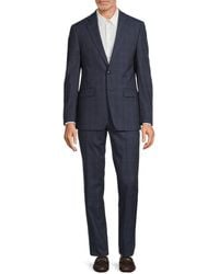 Calvin Klein - Plaid Wool Blend Suit - Lyst