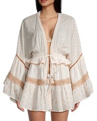 Ramy Brook - Maxine Embroidered Cover-Up Minidress - Lyst