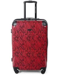 Rebecca Minkoff Pippa 24-inch Snakeskin-print Suitcase - Red
