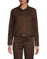 Saks Fifth Avenue - Faux Suede Jean Jacket - Lyst