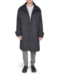 Karl Lagerfeld - Wool-Blend Longline Coat - Lyst