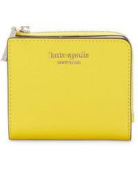 Kate Spade Leather Bi-fold Wallet - Yellow