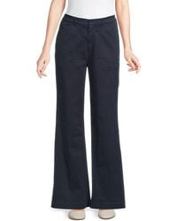 ATM - Cotton Twill Flare-leg Pants - Lyst