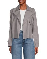 Theory - Open Front Trench Jacket - Lyst