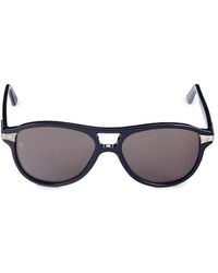 Cartier - 56Mm Oval Sunglasses - Lyst