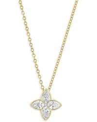 Effy - 14k Yellow Gold & 0.95 Tcw Lab-grown Diamond Pendant Necklace - Lyst