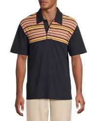 Missoni - Missoni Chevron Cotton Polo Shirt - Lyst