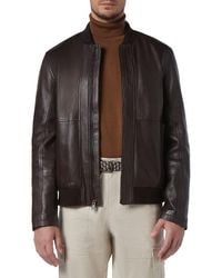 Andrew Marc - Macneil Lambskin Leather Bomber Jacket - Lyst