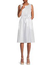 Saks Fifth Avenue - 100% Linen Sleeveless Mini Dress - Lyst