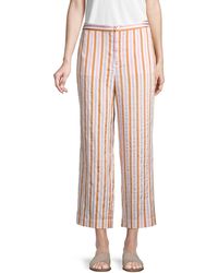 striped cotton palazzo pants
