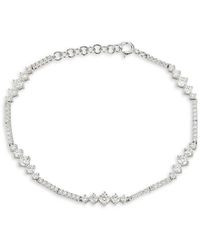 Nephora 14k White Gold & Diamond Bracelet - Metallic