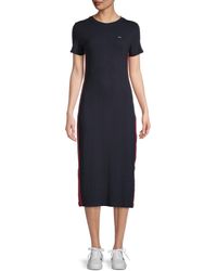 Tommy Hilfiger Ribbed T-shirt Dress - Red