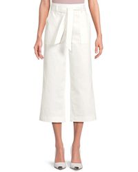 Calvin Klein - Cropped Wide Leg Pants - Lyst