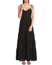 Alice + Olivia - Shantelle Embroidered Tiered Maxi Dress - Lyst