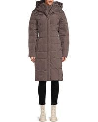 Cole Haan - Hooded Puffer Coat - Lyst